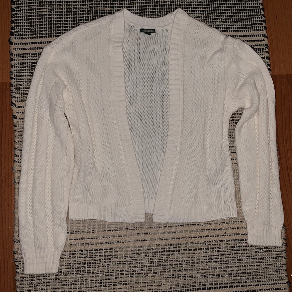 White cardigan